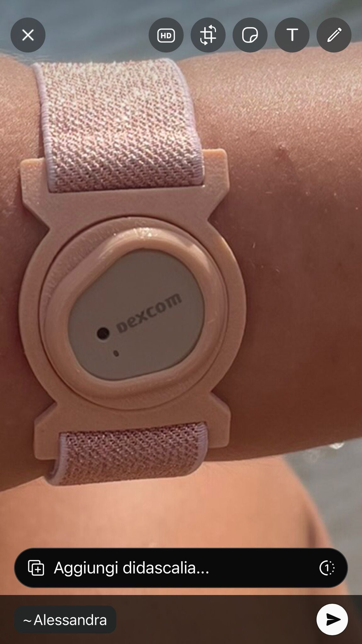 Fascia in gomma per sensore Dexcom G7 e One +